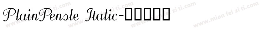PlainPensle Italic字体转换